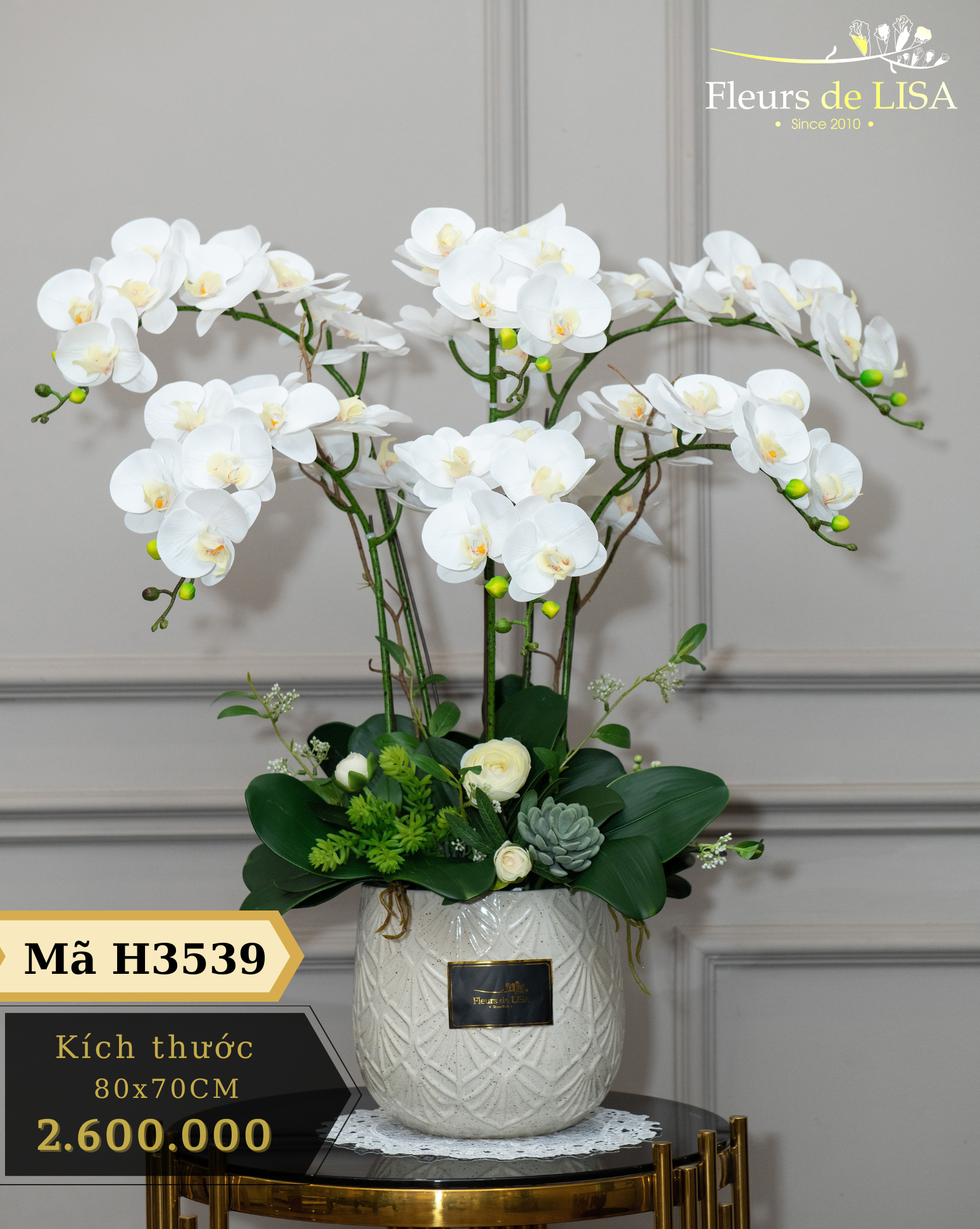  Orchids 8 - Lan lụa cao cấp Fleurs de LISA 