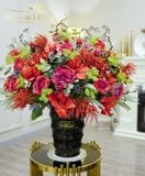  Regal Roses - Bình hoa lụa trang trí nội thất 