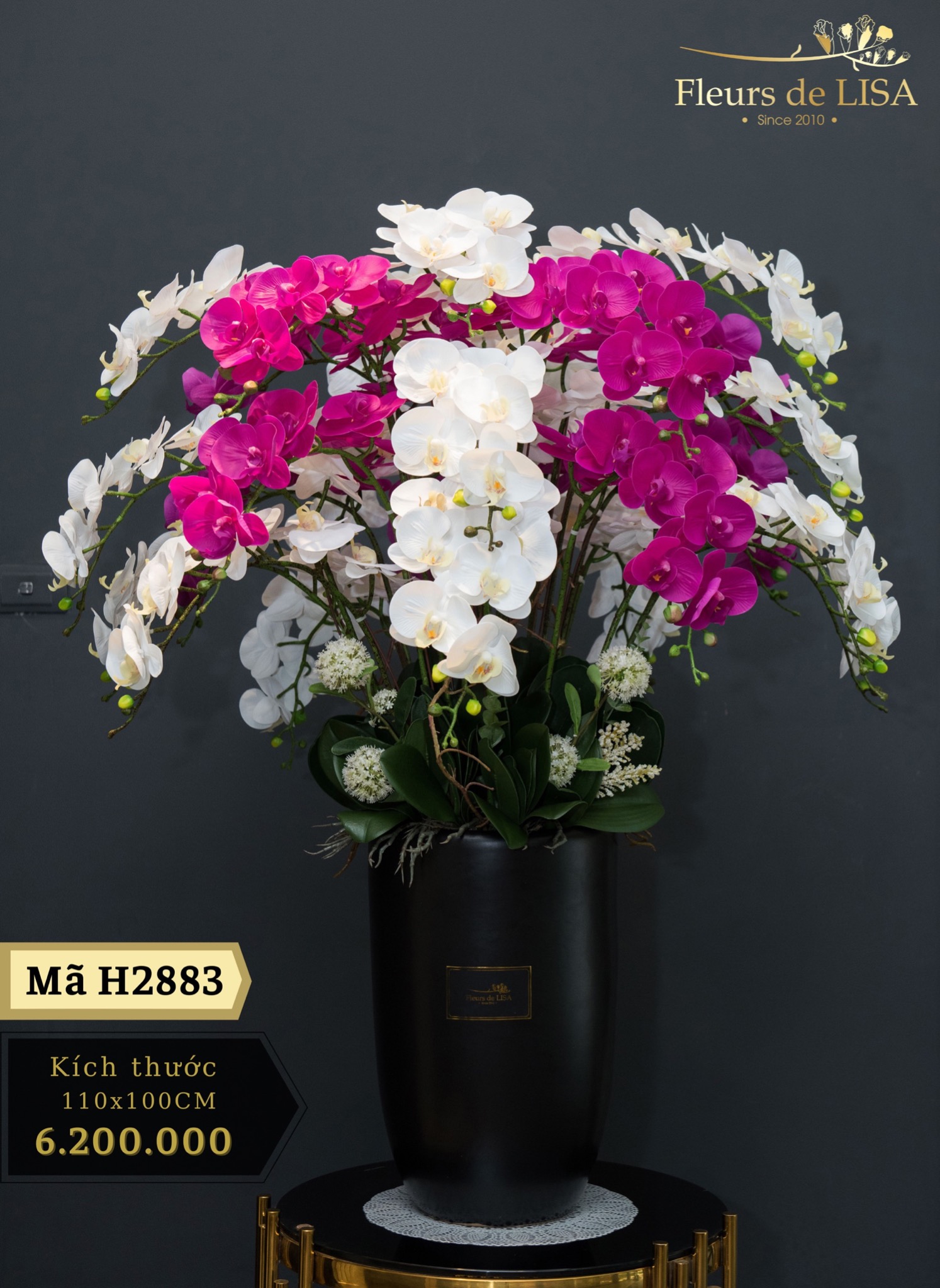  Orchid 5 - Hoa lan lụa đại sảnh, phòng khách cực kỳ sang trọng 