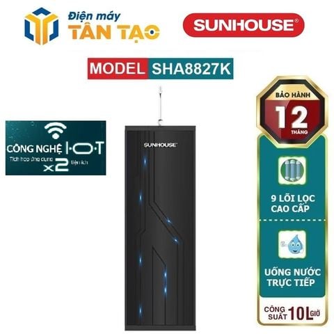 Máy lọc nước RO IoT Sunhouse SHA8827K 9 lõi