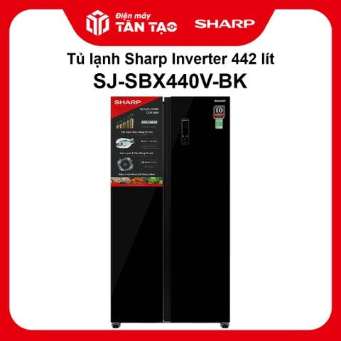 Tủ lạnh Sharp Inverter 442 lít SJ-SBX440VG-BK