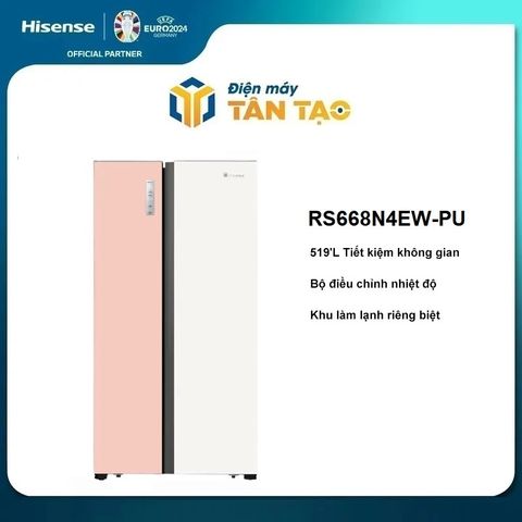 Tủ lạnh Hisense Inverter 519 lít RS668N4EW-PU