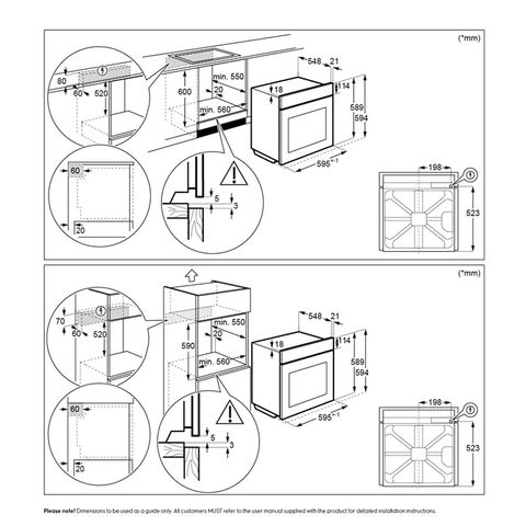 Lò nướng âm Electrolux KODGH70TXA 72 lít