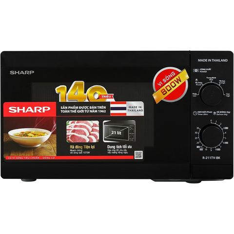 Lò vi sóng Sharp R-211TV-BK 21 lít