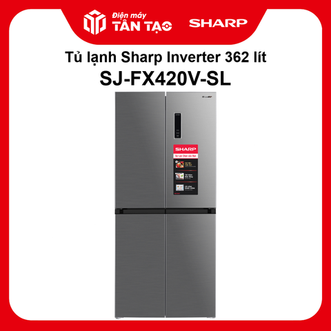 Tủ lạnh Sharp Inverter 362 lít SJ-FX420V-SL