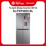 Tủ lạnh Sharp Inverter 401 lít SJ-FXP480V-SL