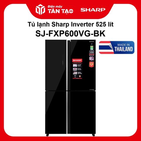 Tủ lạnh Sharp Inverter 525 lít SJ-FXP600VG-BK