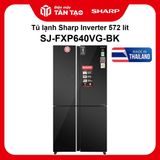 Tủ lạnh Sharp Inverter 572 lít SJ-FXP640VG-BK