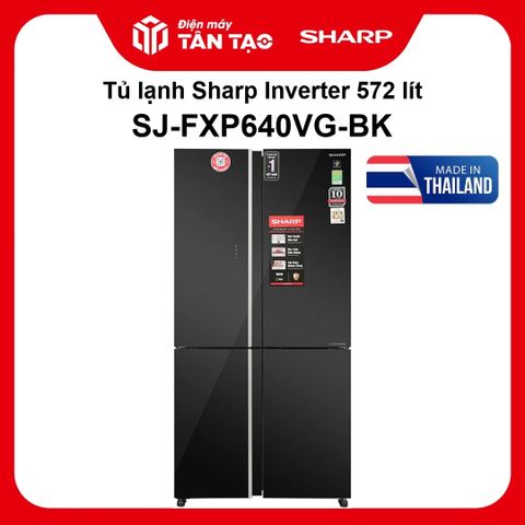 Tủ lạnh Sharp Inverter 572 lít SJ-FXP640VG-BK