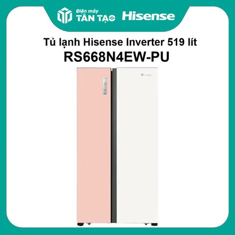 Tủ lạnh Hisense Inverter 519 lít RS668N4EW-PU