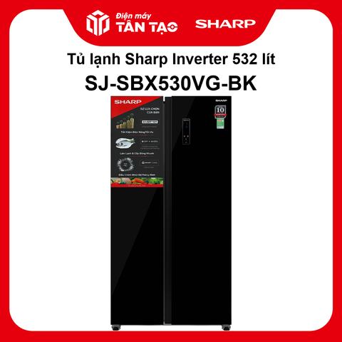 Tủ lạnh Sharp Inverter 532 lít SJ-SBX530VG-BK