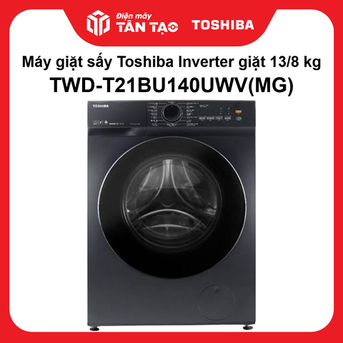 Máy giặt sấy Toshiba Inverter giặt 13/8 kg TWD-T21BU140UWV(MG)