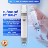 Máy đo đường huyết CHIDO tặng hộp 50 que thử + gói 50 kim lấy máu - Bảo hành 5 năm chính hãng