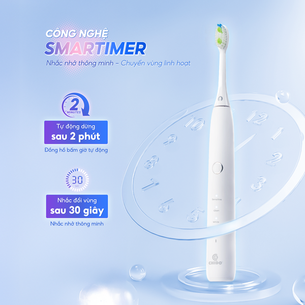 Bàn chải điện Chido CDSmile - 3 đầu bàn chải