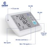Máy đo huyết áp bắp tay CHIDO phiên bản mới có giọng nói Tiếng Việt - Bảo hành 5 năm tại nhà