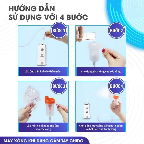 Máy xông khí dung CHIDO cầm tay -  phiên bản mới CNB69026 - pin sạc