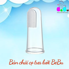 Bàn chải tưa lưỡi BEBU silicon hình ngón tay