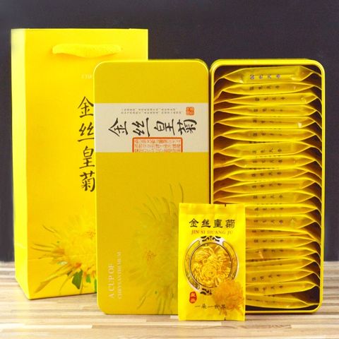 Trà hoa cúc lụa hoàng gia  hộp 20 bông thanh nhiệt , mát gan thích hợp làm quà tặng