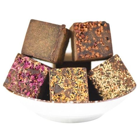 Trà đường nâu thảo mộc ngũ vị 10 viên (truyền thống, quế hoa, hoa hồng, gừng, táo đỏ)