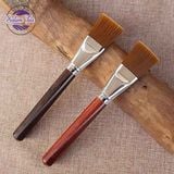 Chổi dẹp quét khay trà bằng gỗ, lông nhân tạo