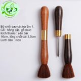 Bộ chổi dao cắt trà 2 in 1