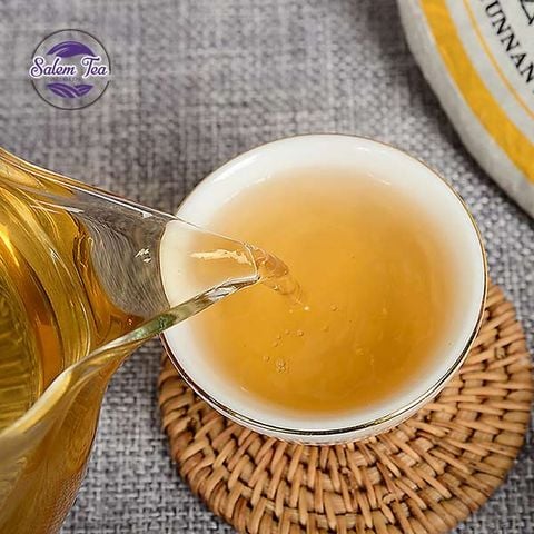 Trà Phổ Nhĩ Sống Hồng Sương Lâm Thương 2008 Bánh 357g
