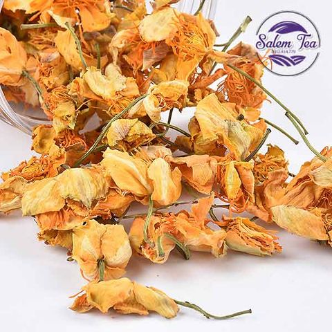Trà hoa sen vàng Tây Tạng được chụp cận cảnh