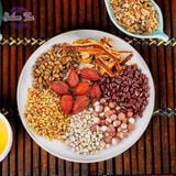 “Nguyên liệu thiên nhiên làm Trà Lúa Mạch Bo Bo Đậu Đỏ”