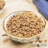 Hạt lúa mạch rang Nhật Bản thơm ngon, trong chén gốm phong cách cổ điển.