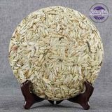 Bánh trà nguyên bản Trà Phổ Nhĩ Bạch Trà Xuân nhìn từ phía trước