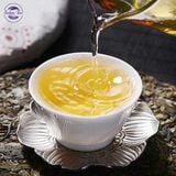 “Nước trà vàng trong từ Trà Phổ Nhĩ Băng Đảo Hoàng Kim Diệp Mãnh Thái 2019”