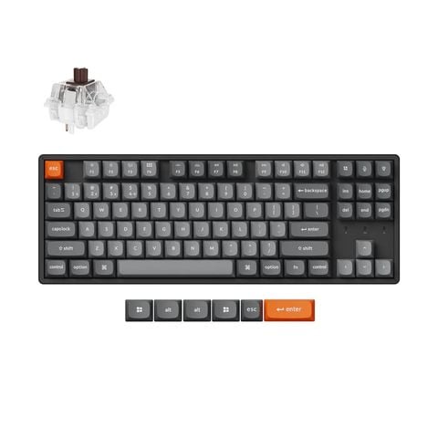Bàn phím cơ không dây Keychron K8M-J K8 Max Swappable RGB Backlight Aluminum