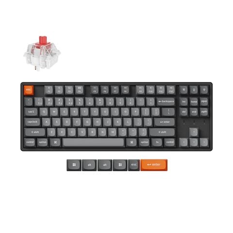 Bàn phím cơ không dây Keychron K8M-J K8 Max Swappable RGB Backlight Aluminum
