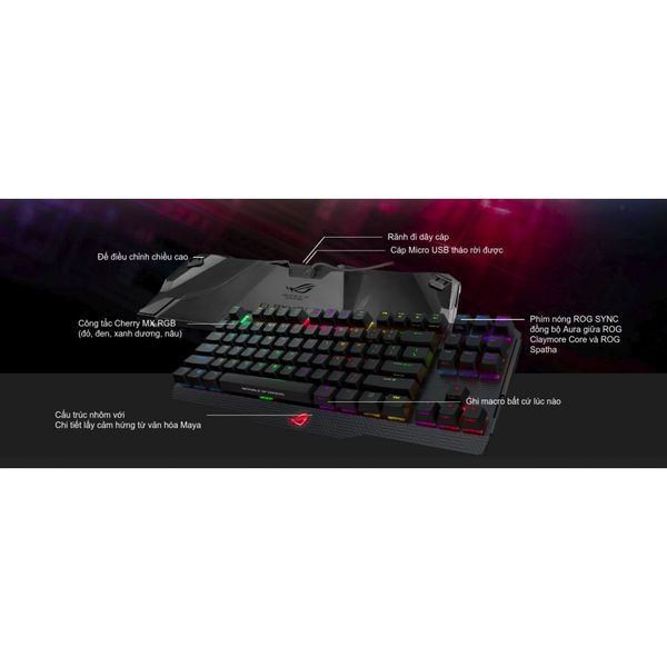 Bàn phím cơ ASUS ROG Claymore Blue/Red Switch