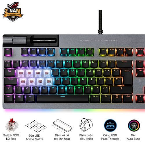 Bàn phím Asus ROG Strix Flare II Animate NX Red Switch