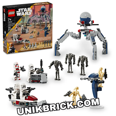  [HÀNG ĐẶT/ ORDER] LEGO Star Wars 75372 Clone Trooper & Battle Droid Battle Pack 