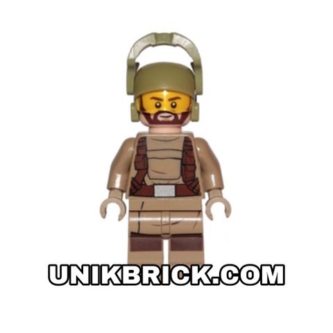  [ORDER ITEMS] LEGO Resistance Trooper Dark Tan Hoodie Jacket Harness Beard Helmet with Chin Guard 