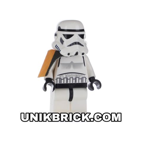  [ORDER ITEMS] LEGO Sandtrooper Orange Pauldron Solid No Survival Backpack No Dirt Stains Helmet with Dotted Mouth Pattern and Solid Black Head 