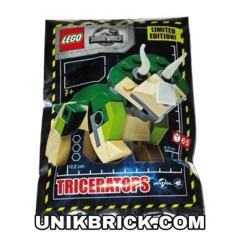  [CÓ HÀNG] LEGO Jurassic World 122006 Triceratops Foil Pack Polybag 