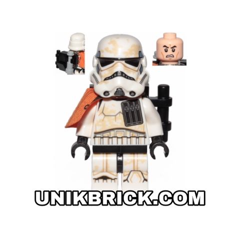  [ORDER ITEMS] LEGO Sandtrooper Squad Leader Captain Orange Pauldron Ammo Pouch Dirt Stains Survival Backpack 