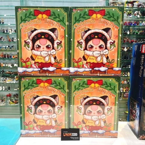  Blind box Baby Three 400% Merry Christmas Big Plush Animal Phiên bản Giáng sinh Noel 