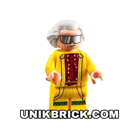  [ORDER ITEMS] LEGO Doc Brown Long Hair Yellow Coat 