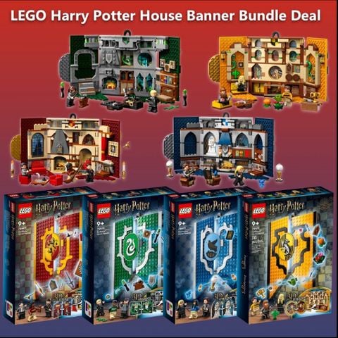  [CÓ HÀNG] LEGO Harry Potter 4 House Banners Bundle Deal 
