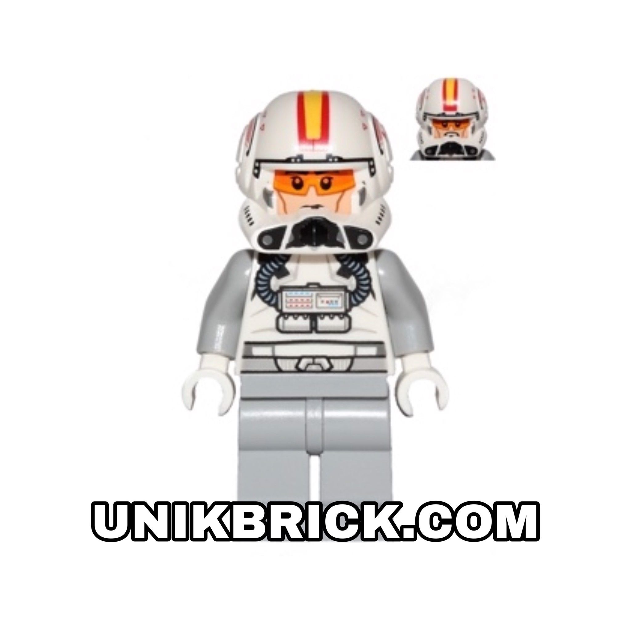 [ORDER ITEMS] LEGO Clone Pilot Episode 3 with Open Helmet Yellow and Red Markings