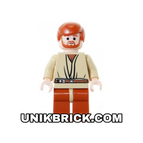  [ORDER ITEMS] LEGO Obi-Wan Kenobi Light Nougat Dark Orange Hair and Legs Gold Headset 
