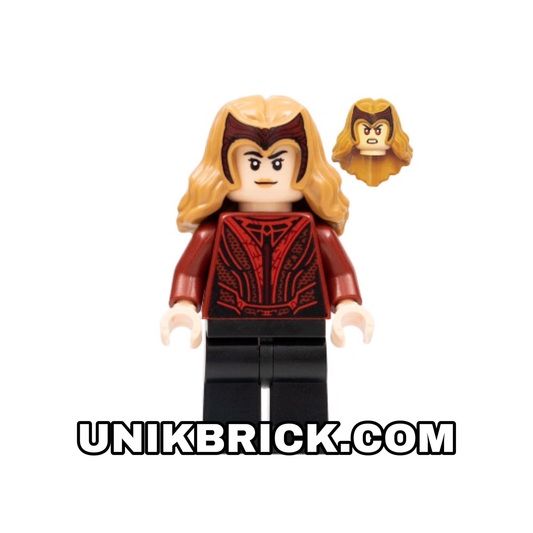 [ORDER ITEMS] LEGO Marvel Scarlet Witch Plain Black Legs Hair with Tiara