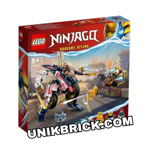  [CÓ HÀNG] LEGO 71792 Ninjago Sora’s Transforming Mech Bike Racer Đồ Chơi Lắp Ráp Xe Đua Biến Đổi Chiến Giáp Của Sora 