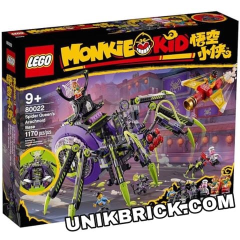  [HÀNG ĐẶT/ ORDER] LEGO Monkie Kid 80022 Spider Queen’s Arachnoid Base 