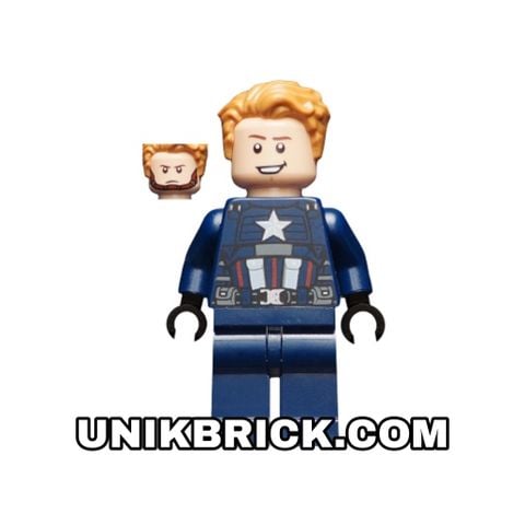  [ORDER ITEMS] LEGO Captain America Dark Blue Suit Black Hands 