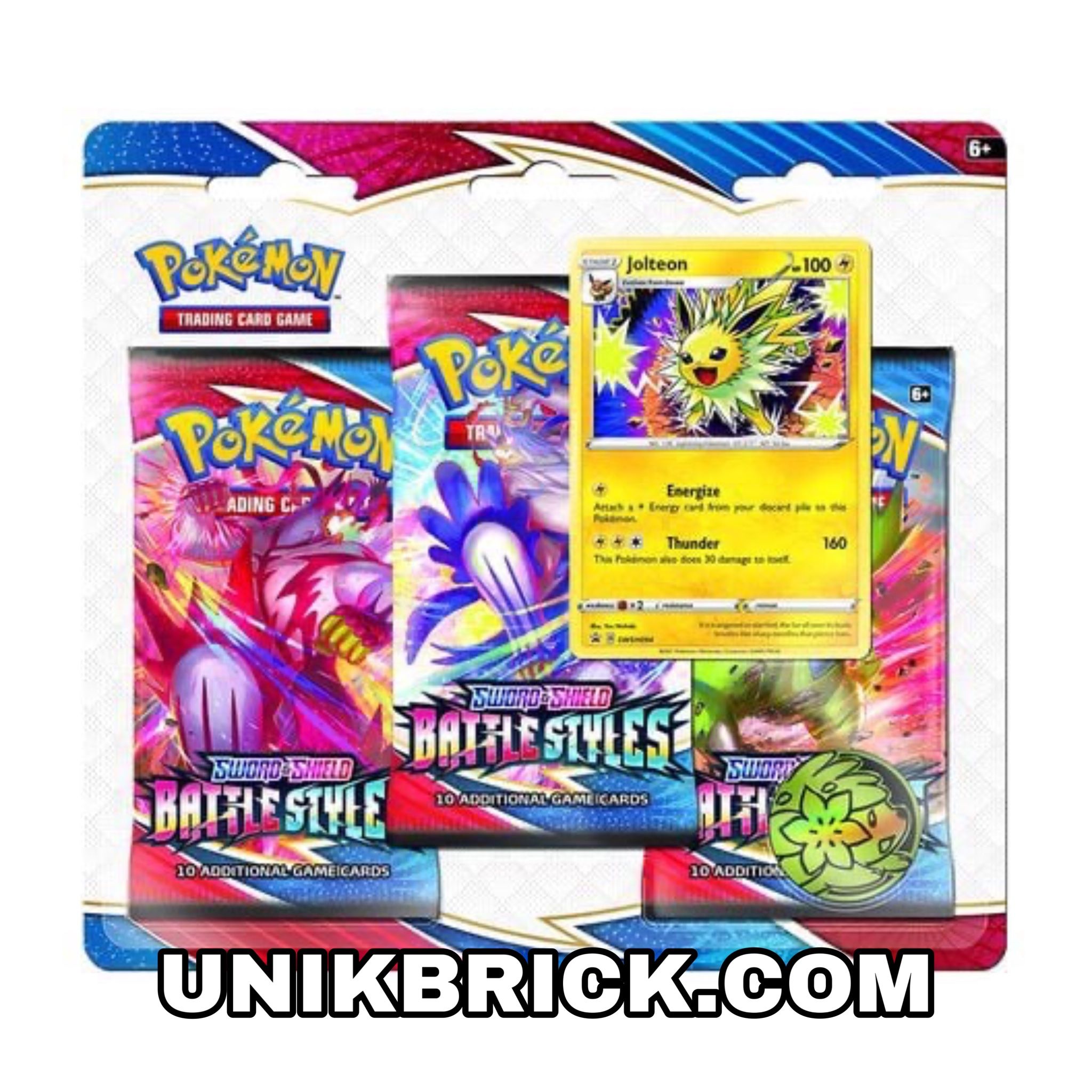 [HÀNG ĐẶT/ ORDER] Pokemon Pokémon TCG Sword & Shield Battle Styles 3 Pack Blister with Jolteon Promo